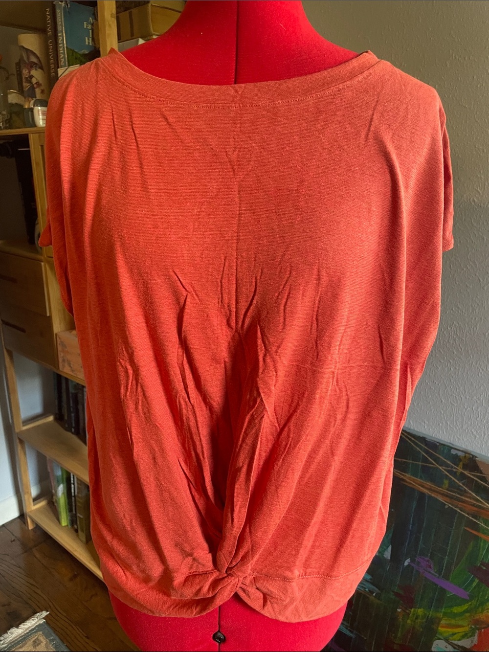 Prana Coral Twist-Front Short Sleeve Top